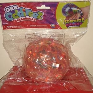 BEADIBALLZ ORANGE GLITTER